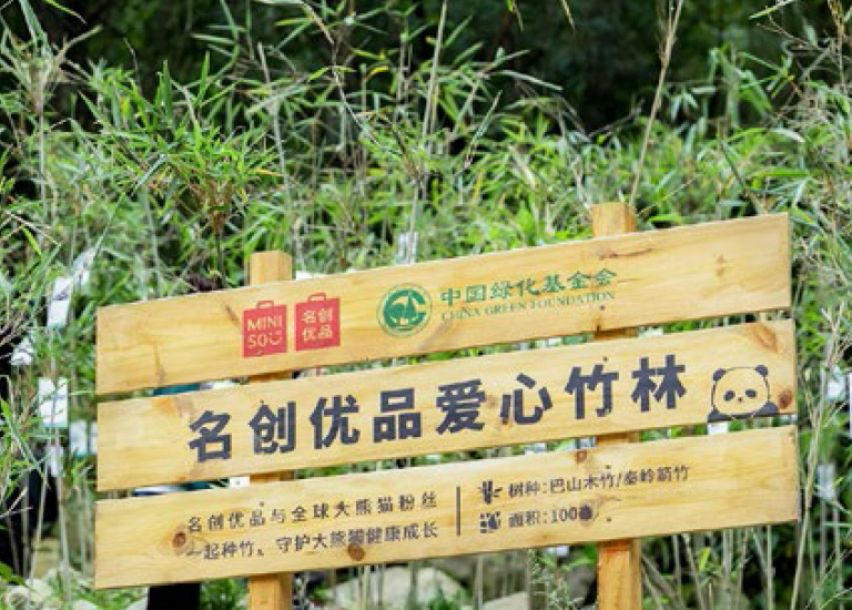 名創(chuàng)優(yōu)品“為大熊貓種植竹子”公益活動(dòng)