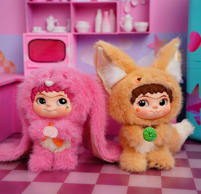 哇庫庫狐狐兔兔搗蛋日記系列手辦