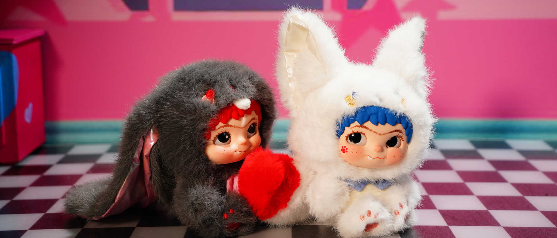 哇庫(kù)庫(kù)狐狐兔兔搗蛋日記系列手辦